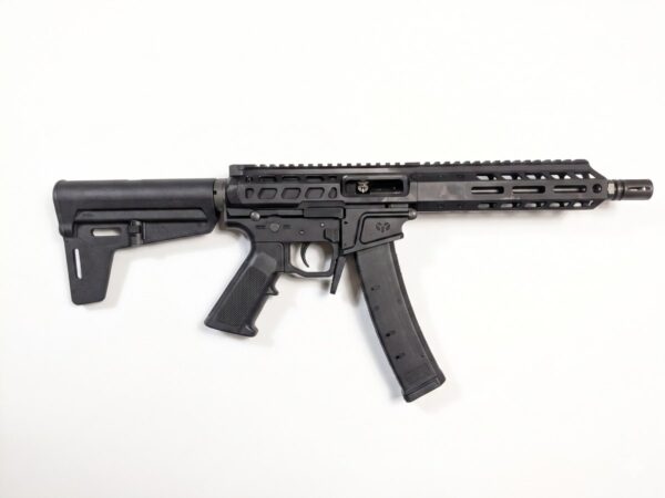 Wraithworks WARSCORP9 Side-Charging AR Pistol - Black | 9mm | 8.5" Barrel | 7" M-LOK Rail | Magpul BSL Arm Brace | Accepts Scorpion Mags