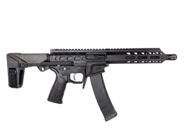 Wraithworks WARSCORP9 Side-Charging AR Pistol - Black | 9mm | 8.5" Barrel | 7" M-LOK Rail | SB Tactical HBPDW Brace | Accepts Scorpion Mags