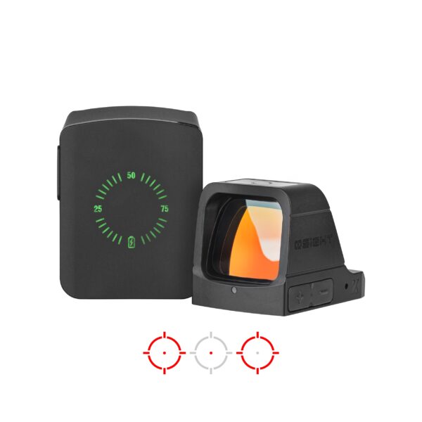 OSIGHT X, 3MOA DOT + 32MOA CIRCLE OPEN RED DOT SIGHT WITH CHARGING COVER