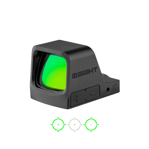OSIGHT C GREEN 3 MOA + 32 MOA CIRCLE GREEN DOT SIGHT, BLACK