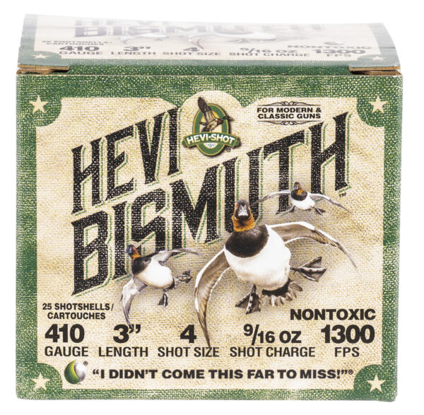 HEVI-Shot HEVI-Bismuth .410 Bore 3-Inch 9/16oz No. 4 Shot, 25-Round Box
