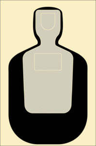 Action Target TQ19100 Qualification Standard Silhouette Paper Hanging 24" x 45" Black/Gray/White 100 Per Box