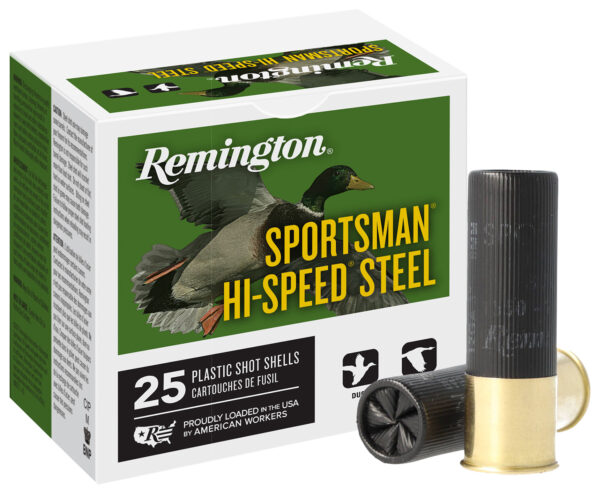 Remington Sportsman Hi-Speed Steel 12 Gauge 3in #4 Shot, 25-Round Box