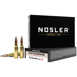 Nosler Match Grade 6.5mm Grendel 123 gr Custom Competition, 20-Round Box