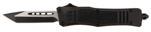 Steel River Knives MT616BT Spartan Mini 2.75" OTF Tanto Plain Black/Silver 440C SS Blade/ 4.25" Black Aluminum Zinc Alloy Handle