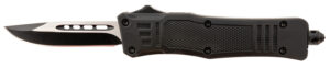 Steel River Knives MT616BDP Spartan Mini 2.75" OTF Drop Point Plain Black/Silver 440C SS Blade/ 4.25" Black Aluminum Zinc Alloy Handle