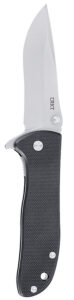 CRKT 6450D2 Drifter EDC 2.88" Folding Drop Point Plain Stonewashed D2 Steel Blade, Black Textured G10 Handle