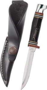 CASE KNIVES BUFFALO HORN - HUNTER & LEATHER SHEATH
