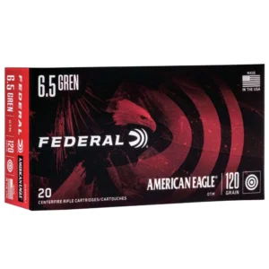 Federal American Eagle 6.5mm Grendel 123gr Open Tip Match Ammunition, 20-Round Box