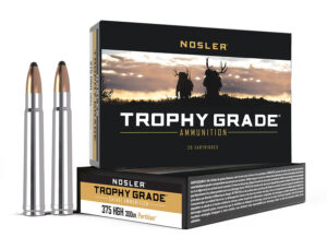 Nosler 40606 Trophy Grade Safari 375H&HMag 300gr Nosler Spitzer Partition 20 Per Box/10 Case