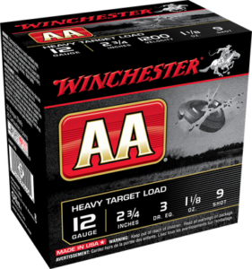 Winchester 12 Gauge Ammunition AAM129 Heavy Target Load 2-3/4" 1-1/8 oz #9 Shot 1200fps CASE 250 rounds