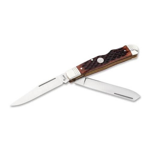 Boker TS 2.0 Double Lock Trapper, Jigged Brown Bone