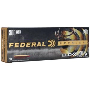 Federal Premium .300 Winchester Short Magnum (WSM) 200 gr ELD-X Polymer Tip, 20-Round Box