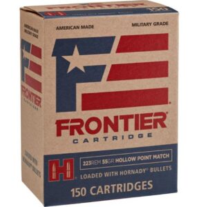 Hornady Frontier Rifle Ammunition .223 Rem 55 gr HP-MATCH 150/ct (Oriented)