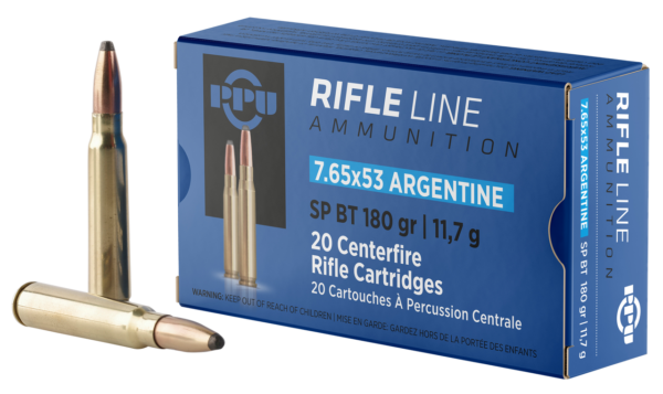 PPU 7.65X53 ARGENTINE SP 180GR 20RD BOX 10 BOXES PER CASE