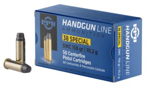 PPU .38 SPECIAL SW 158GR 50RD BOX 10 BOXES PER CASE