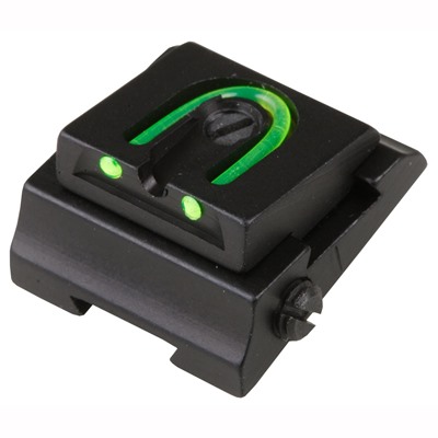 RIFLE ADJUSTABLE FIBER OPTIC 3/16'' WGOS REAR SIGHT GREEN