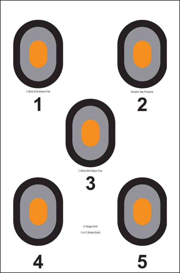 Action Target 530OC100 Bullseye Bullseye Paper 23" x 35" Multi-Color 100 Per Box
