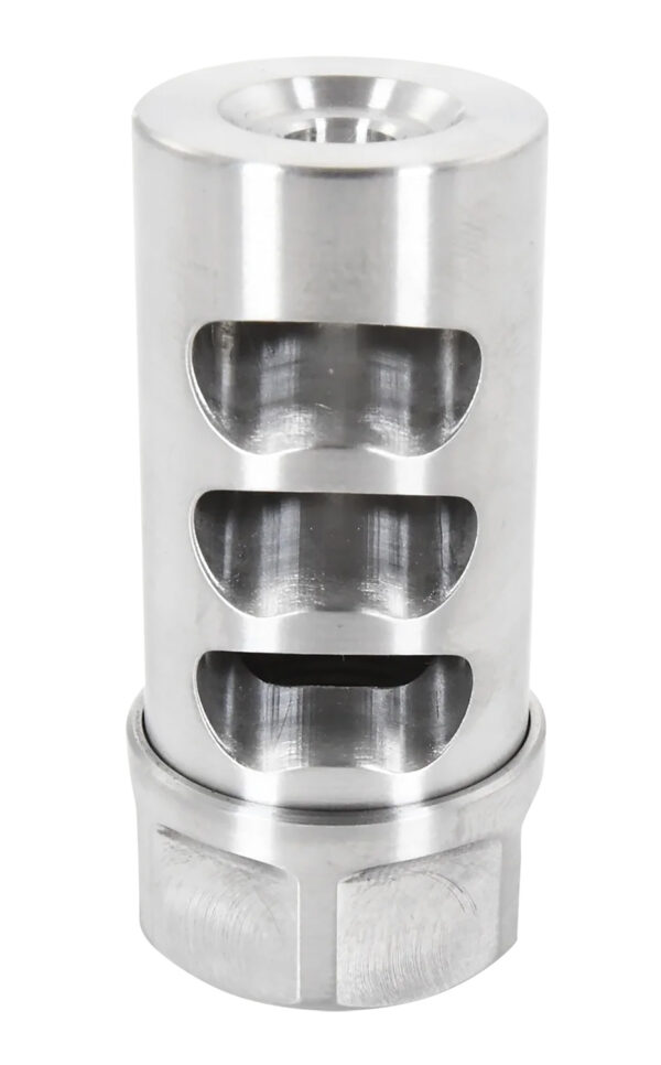 American Precision Arms G2L5830S Gen 2 Little Bastard Self Timing Brake Stainless Steel with 5/8"-24 tpi Threads, 2.22" OAL & 1" Diameter for 30 Cal Rifle