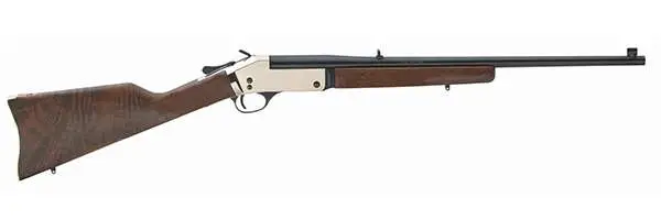 HENRY H15 BRASS SINGLE SHOT RIFLE RIS 357 MAG/38 SPL 22 IN BBL BLUE/WALNUT
