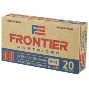 HORNADY FRONTIER 5.56 55GR FMJ 20RD BX 500RD CASE - additional view