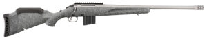 Ruger 46907 American II Full Size 400 Legend 5+1 20" Cobalt Cerakote Spiral Fluted Threaded Barrel & Alloy Steel Receiver w/Picatinny Rail, Gray Splatter Adj LOP Synthetic Stock