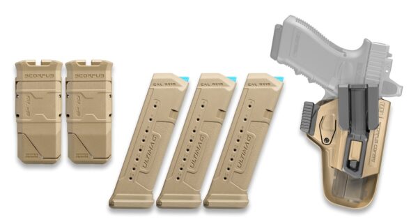 FAB Defense Complete Handgun Holster Kit for Glock 17, FDE
