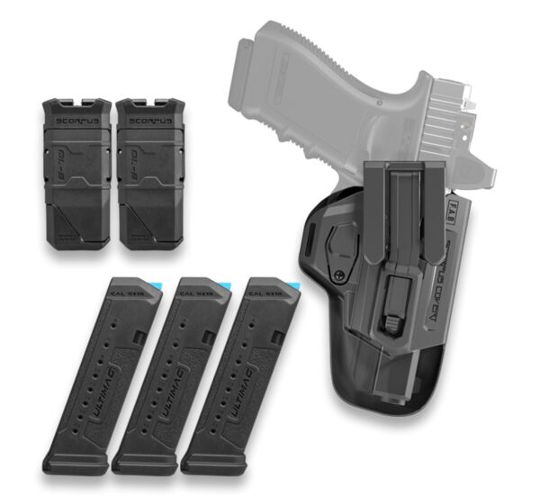 FAB Defense Complete Handgun Holster Kit for Glock 19, Black