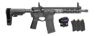 Springfield Armory STV995300BLCV2SBAPAC SAINT Victor Gear Pac 300 Blackout 10+1 9.50" Black Nitride Threaded Barrel, Black Hardcoat Anodize Aluminum Receiver w/ Rail, M-LOK Handguard, Black Polymer SB
