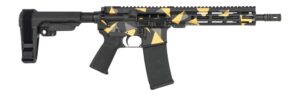 Shark Coast Tactical SCC07176GEO-P Geodesic 5.56 NATO 30+1 10.50" Black Nitride Threaded Barrel, Aluminum Receiver w/Picatinny Rail, M-LOK Handguard, Polymer SB Tactical SBA3 Brace, Polymer Grip