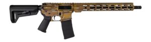 Shark Coast Tactical SCC101952AFDE Anime-15 5.56 NATO 30+1 16" Black Nitride Threaded Barrel, Flat Dark Earth Cerakote Aluminum Receiver w/Picatinny Rail, M-LOK Handguard, Magpul Collapsible Black Po