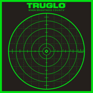 TruGlo TG10A6 Tru-See Grid Self-Adhesive Heavy Paper Black/Green 12"x12" Bullseye 6 Pack