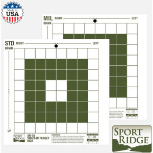 Sight in Target AR 15 MOA and MIL 10x10 inch 10 Pack White
