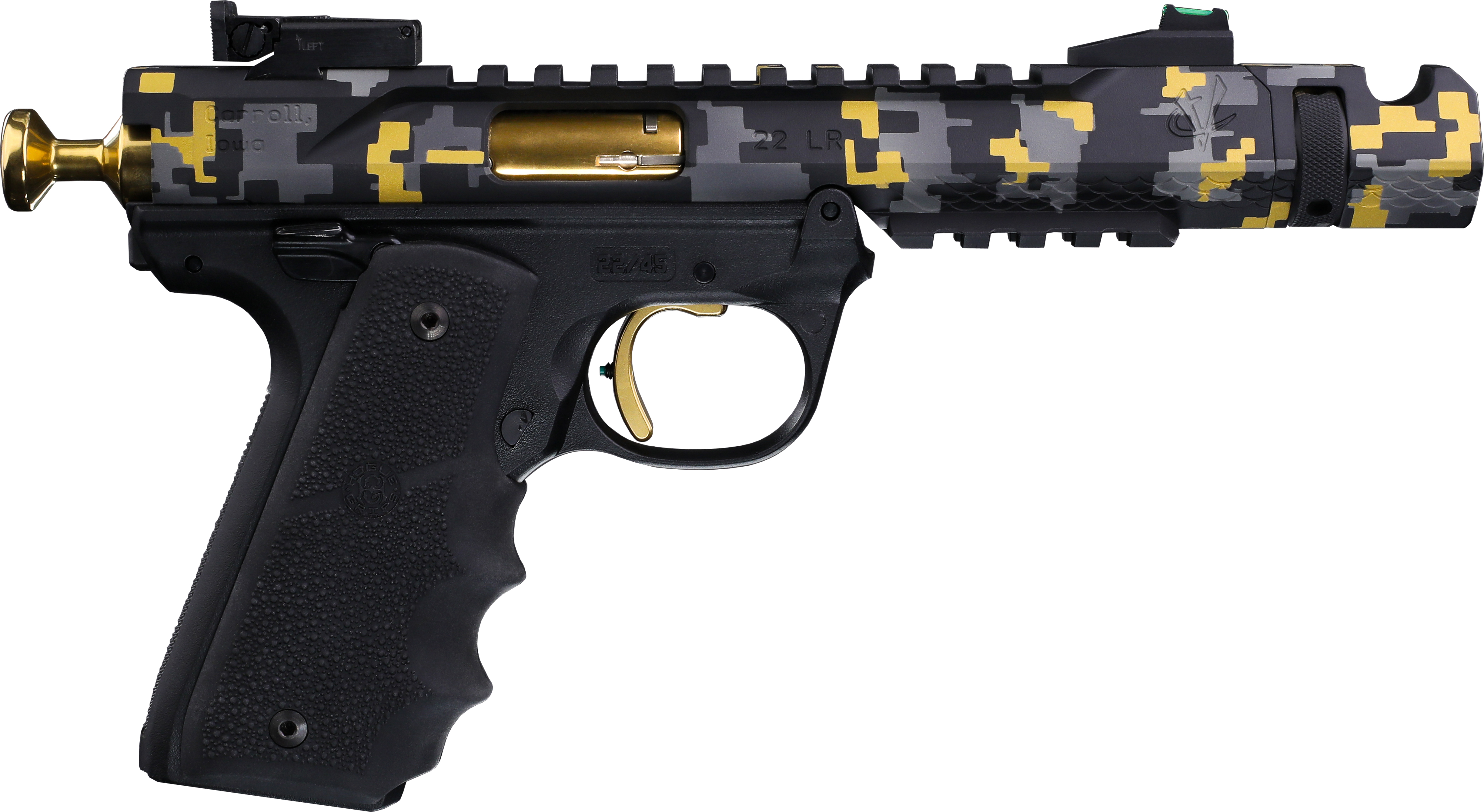 Volquartsen Black Mamba .22LR Semi-Auto Pistol 4.5-inch Deep Engraved, 10-Round