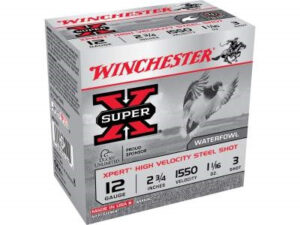 Winchester 12 Gauge Xpert High Velocity Ammunition WEX123 2-3/4" 1-1/16 oz #3 Non-Toxic Steel Shot CASE 250 rounds