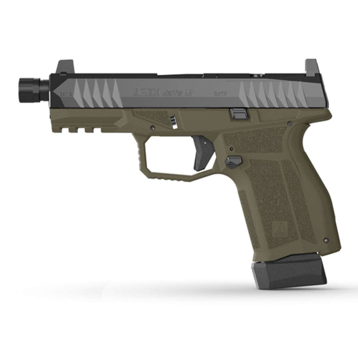 Arex Delta M Tactical Pistol, 9mm, OD Green, 4.6-Inch, Optic Ready