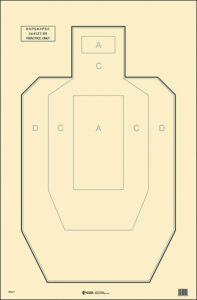 Action Target IPSCP100 Military IPSC/USPSA IPSC Paper Hanging 23" x 35" Black/White 100 Per Box