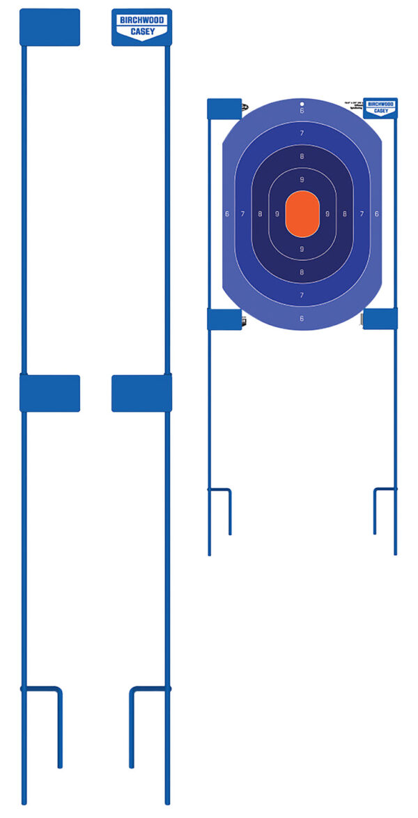 Birchwood Casey 49013 Adjustable Target Stakes 36" Stand Blue Steel Target 36" 2