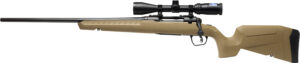 Savage Arms 32194 Axis 2 XP Combo 22-250 Rem 4+1 22" Black Sporter Barrel, Black Carbon Steel Receiver Drilled & Tapped, Flat Dark Earth Fixed Synthetic Stock, Weaver 3-9x40mm Scope, Left Hand