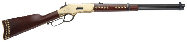 Cimarron CA228G19 1866 Pawnee Carbine 45 Colt 10+1 19" Blued Steel Barrel, Brass Receiver, Fixed Wood Stock