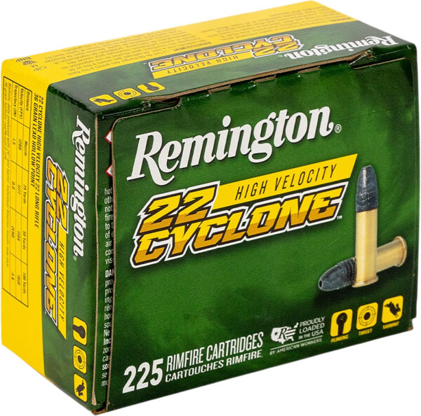 Remington Cyclone .22 LR 36gr Lead Hollow Point Rimfire Ammunition, 225-Round Box