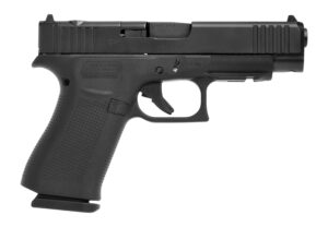 Glock PA4850203FRMOS G48 MOS Slim Compact 9mm Luger 15+1 4.17" Black GMB Barrel, Black nDLC Optic Ready/Serrated Steel Slide, Black Polymer Frame w/Beavertail & Front Rail, Black Textured Polymer Grip