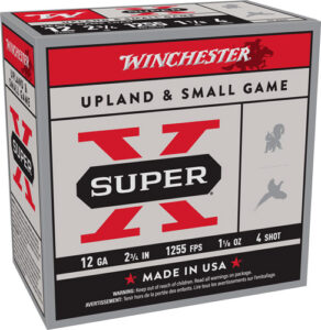 WINCHESTER SUPER-X 12GA 2.75" - 1-1/8OZ #4 1255FPS 250RD CASE