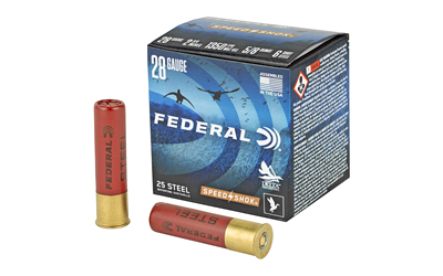 Federal Speed-Shok Steel 28 Gauge 2.75-Inch 5/8oz #6 Shot, 25-Round Box