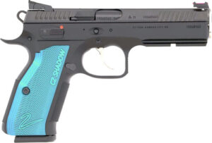 CZ CUSTOM SHADOW 2 ACCU 9MM FS - 17-SHOT BLACK POLY BLUE GRIPS - additional view
