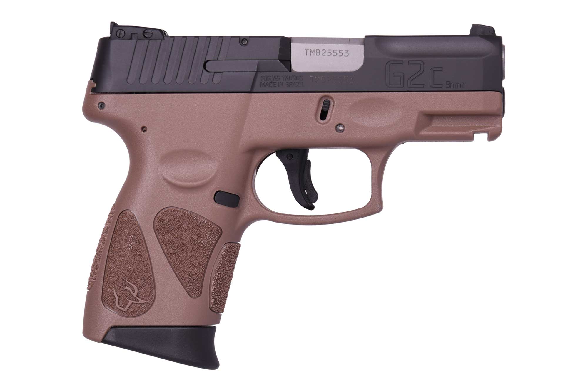 Taurus G2C Pistol, .40 S&W, Black/Brown, 3.2-Inch, 10-Round