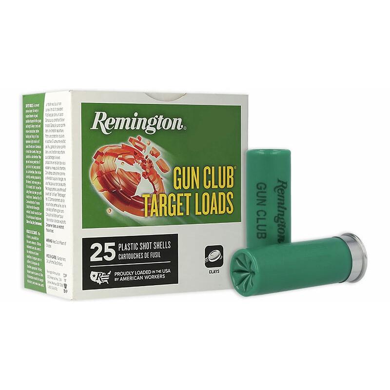https3A2F2Fmedia.chattanoogashooting.com2Fimages2Fproduct2FRT20248C2FRT20248C-1.jpg Remington Gun Club Target Load Shotshells 12 ga 2-3/4" 1-1/8 oz 1145 fps #9 250/ct case (10-25/ct)