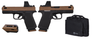 RUGER RXM 9MM PISTOL 4" TACPAC BLACK/TAN, OSIGHT OPTIC, DRAGO BAG, 2-15RD MAGS