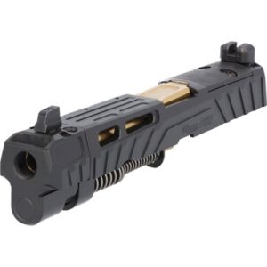 P320FS SLIDE ASSM W/4.6'' GOLD THRD BBL 9MM OPT RDY W/COMP BK