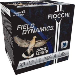 Fiocchi Field Dynamics Dove Loads 28 Gauge 2-3/4-Inch #8 Shot, 25 Rounds